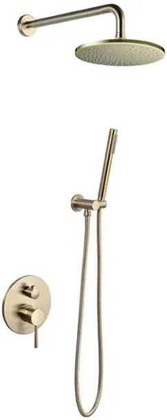Trendy Taps Consealed Shower Set With Hose Brushed Gold Faucet Set