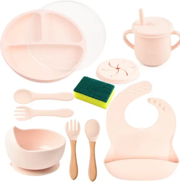 Loznron Silicone Baby Feeding Set 11 Pcs  - 1