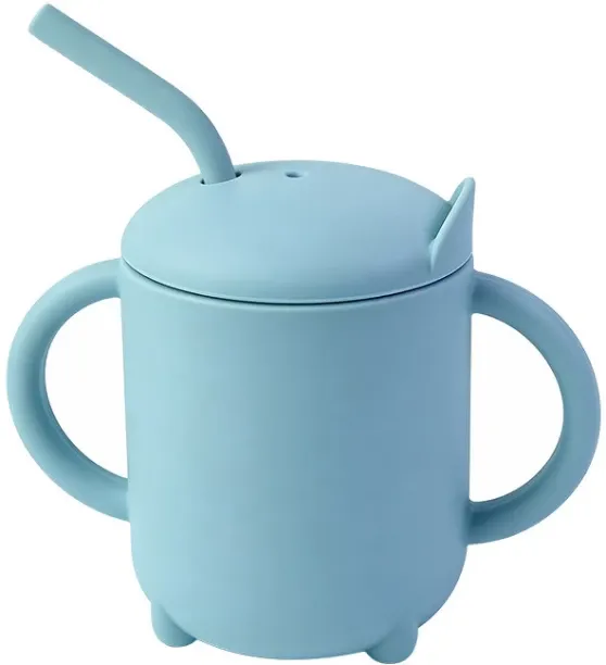 OMGift Dual Handle Food Grade Silicone Toddler Cup Inner Marked Volume Drinking Mug  - Silicone