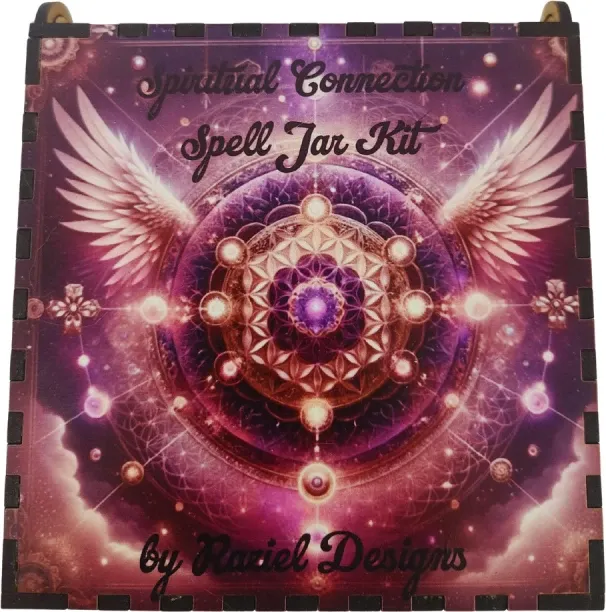 One Stop Gift Shop Spiritual Connection Spell Jar Kit Wooden Gift Box