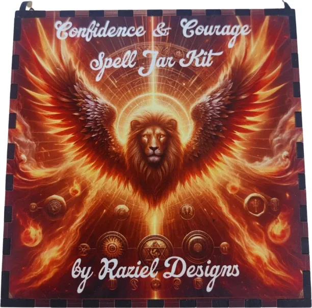 One Stop Gift Shop Confidence & Courage Spell Jar Kit Wooden Gift Box