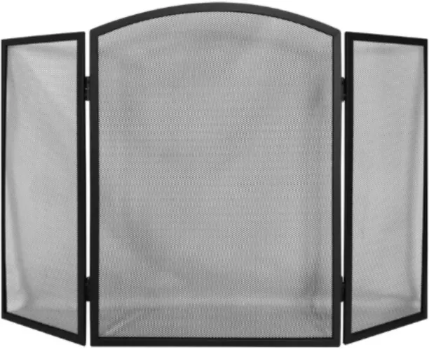 Charms Original 3 Panel Fireplace Accessory Firecreen 965 x 610 mm Mild Steel Heat Resistant Black …