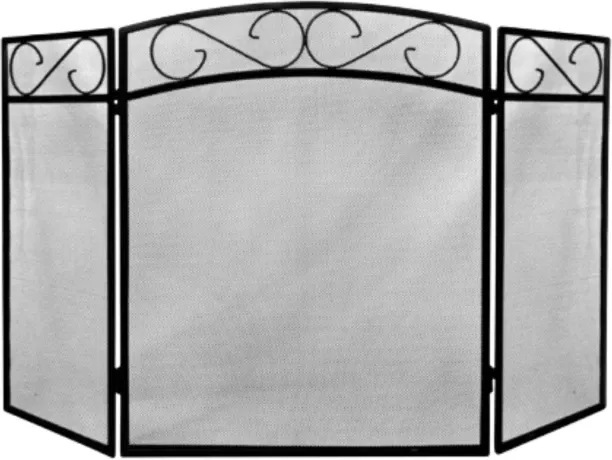 Charms Select Fire Screen Black 1225 x 20 x 730 mm Wood Fireplace