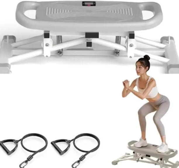 XINhui Swing board with resistance band, portable ski balance machine with LCD display, slide stepp…