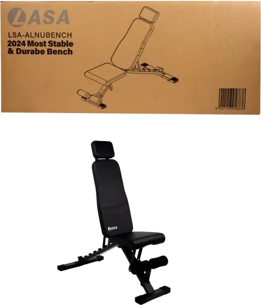 LASA Adjustable Weight - 6 Positions, 110kg Capacity, Home Gym Multipurpose Fitness Bench