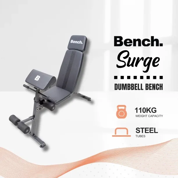 Bench Surge Dumbbell Sit-Up Bench with Arm Curl Attachment Multipurpose Fitness Bench