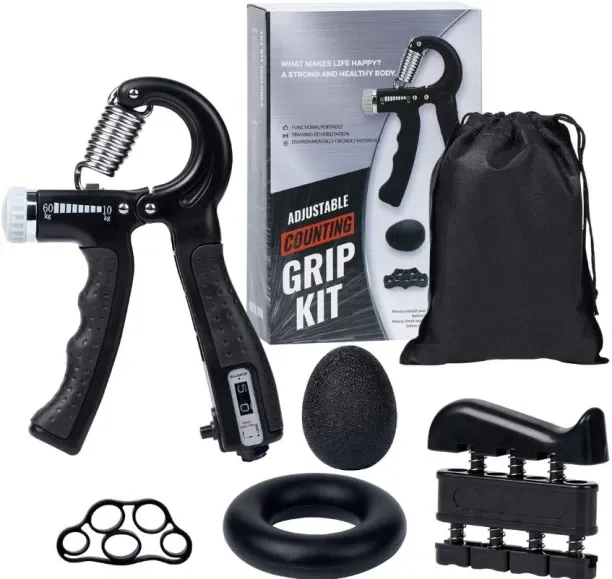 GYM EQUIPMENT Grip Strength Trainer Workout Kit Grip Training Kit (5 Pack) ADJUSTABLE