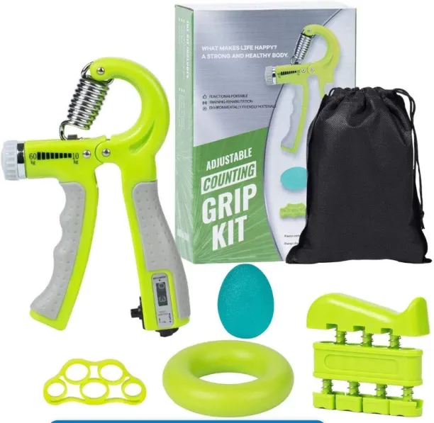 GYM EQUIPMENT Grip Strength Trainer Workout Kit Grip Training Kit (5 Pack) ADJUSTABLE