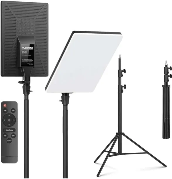 Plokama Professional LED Fill Light with KOOSDA 2.1m Frosted Tripod Stand Flash