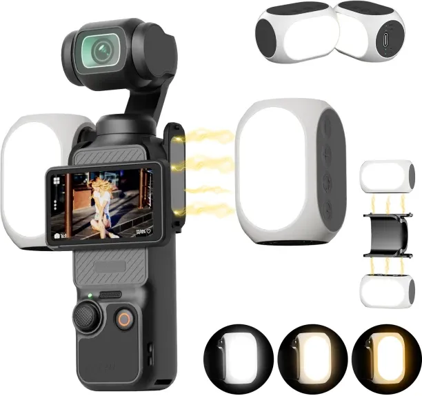 marevic pocket3 fill light, suitable for DJI action camera photography lights Halogen Flash