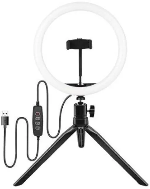 Click2Buy LED Ring Light] 10 inch Dimmable LED Ring Fill Light with Tripod Stand And Phone Holder |…