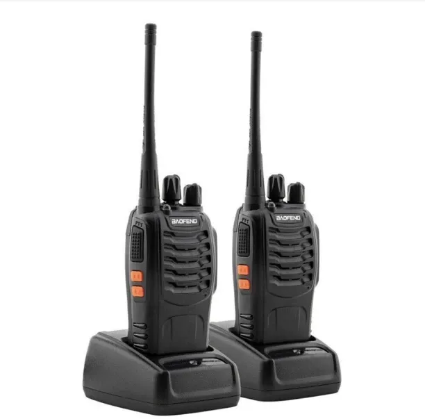 FocusElectro Professional Portable Two-Way Radio with earpiece FM Radio