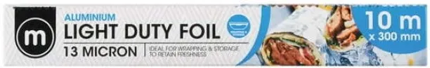 M Light Duty Foil Aluminium Foil