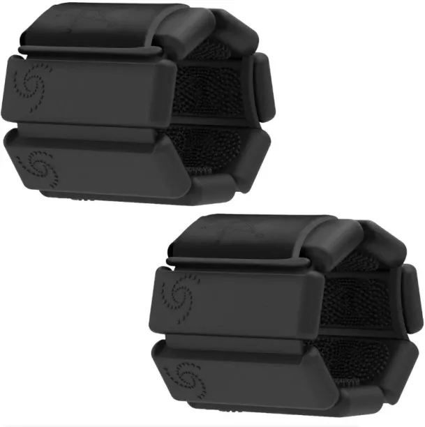 HOME GYM Adjustable Silicone Fitness Wrist Ankle Weights Hand Weights and Leg Weights - Black BLACK…
