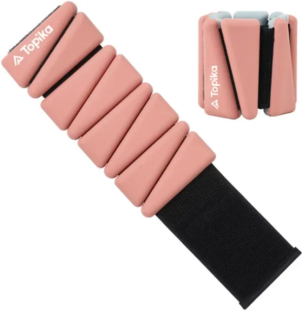 Topika Yoga Wrist Weight Adjustable Silicone Weighted Bracelet Wrist Bands Pink Ankle & Wrist Weight