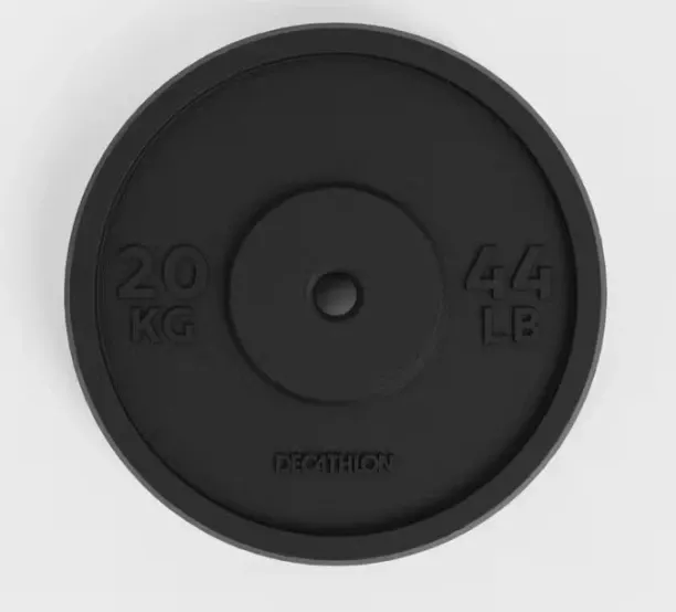 CORENGTH Cast Iron Weight Training Disc Weight 20 kg 28 mm Black Weight Plate