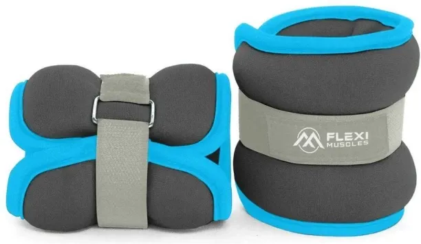 Flexi Muscles Ankle Weights for Exercises Black Ankle & Wrist Weight