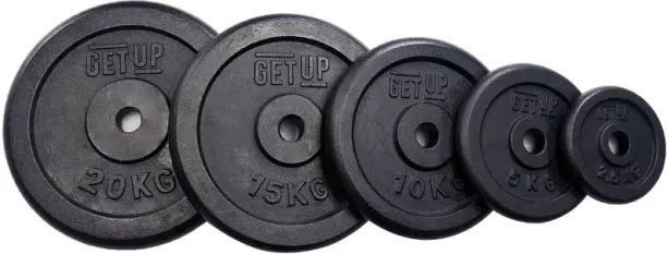 GYM EQUIPMENT Cast Iron Weight Plate - Various Weights BLACK Weight Plate