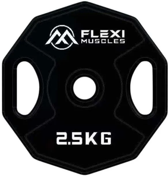 Flexi Muscles Rubber coated olympic barbell plates Black Ankle & Wrist Weight