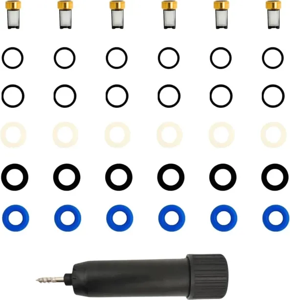 Banglii Fuel Injector Seal Kit O-Ring Compatible with Buick Enclave LaCrosse Chevrolet Camaro Capri…