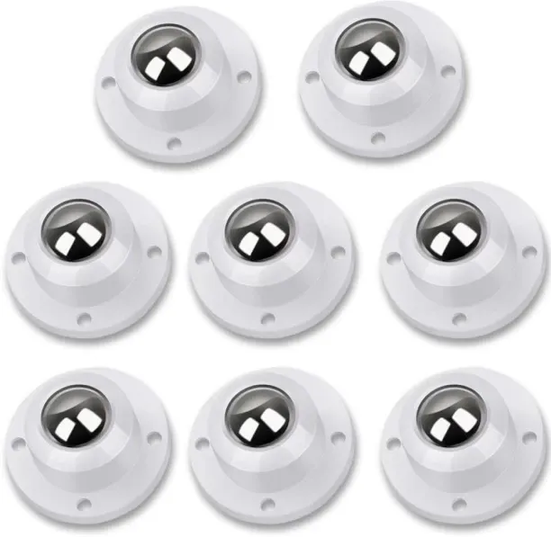 Tuochi Self Adhesive Caster Wheels for Furniture,Storage Box,Trash Can,PC Stainless Steel Universal…
