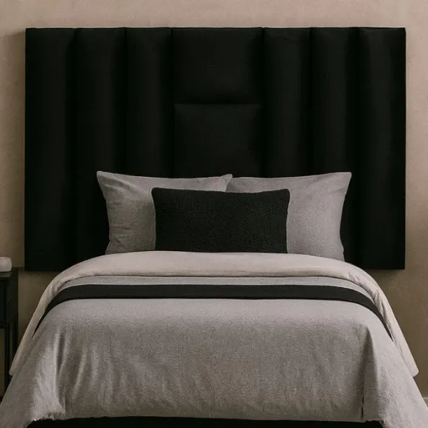 Designer Concepts Diagonal Panel Headboards Nurr Single Black Bed Frame