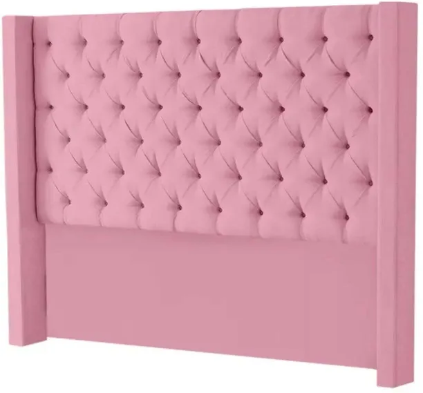 Hena Tufted Wingback Velvet Headboard Bed Frame
