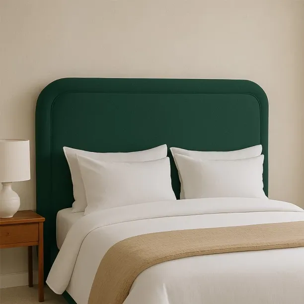 Designer Concepts Bella Linen Headboard Emeraldd Queen Bed Frame