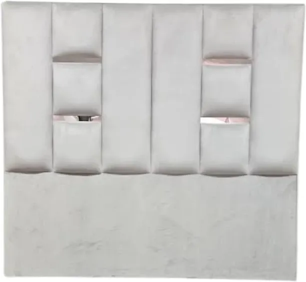 Eva Luxury Silver Grey Velvet Headboard Singles Size(90cm) Bed Frame