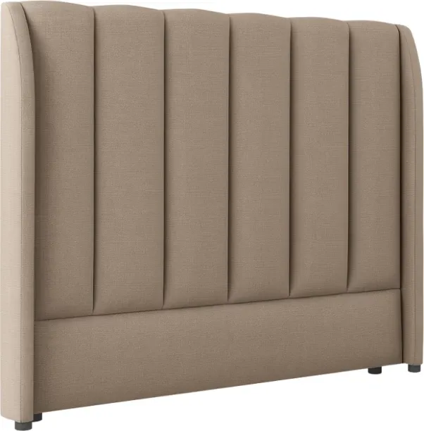 dc Celestia Upholstered Wingback Headboard Double Moon Rock Bed Frame