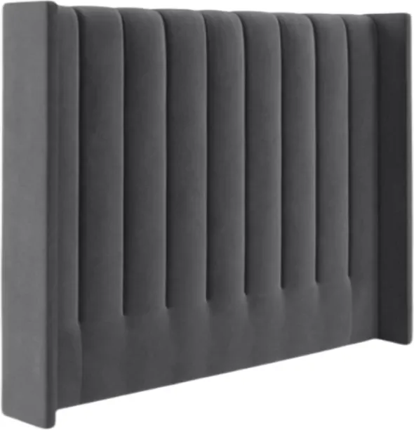 Eva Charcoal Velvet Headboard Queen Size(152cm) Bed Frame