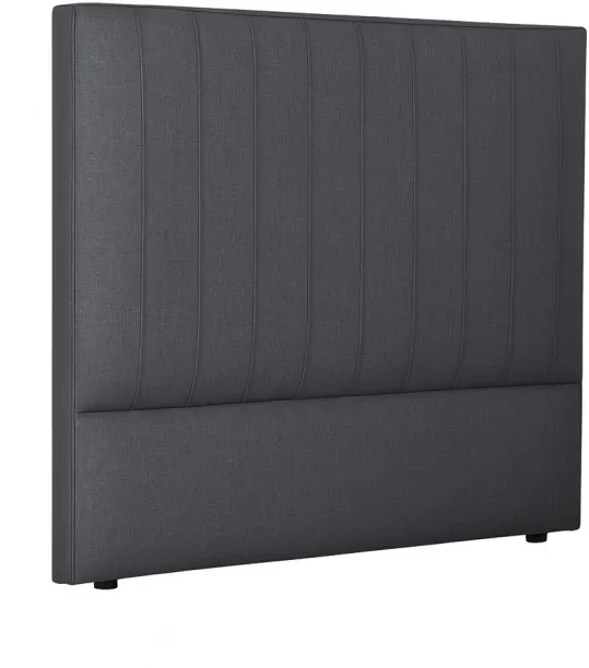 dc Liora Upholstered Linen Headboard King Ink Black Bed Frame