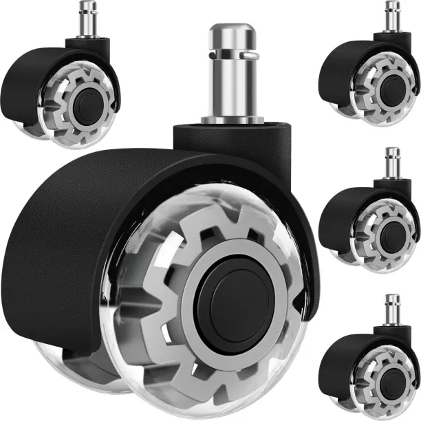 Tuochi Office Chair Wheels, 2 Inch Smooth & Quiet Rolling Casters Replacement, Computer Gaming Chai…