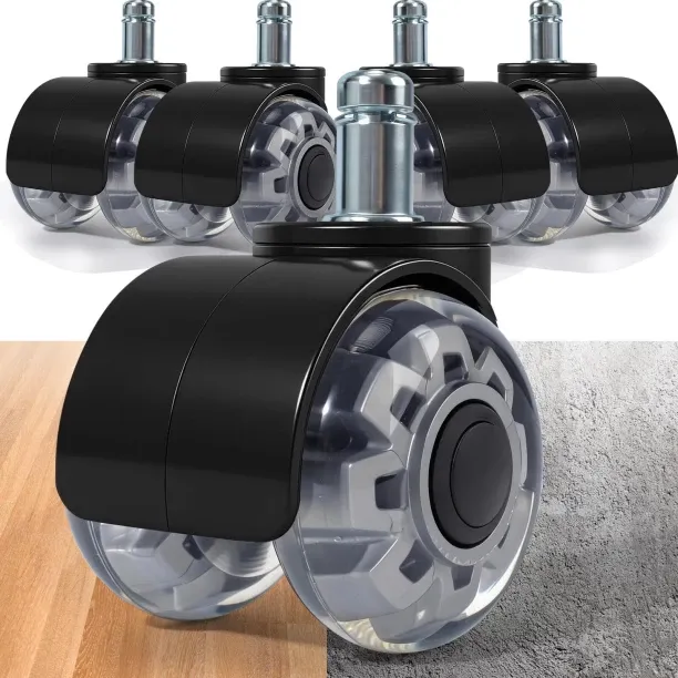 Tuochi 2 Inch Office Chair Wheel Replacement(Set of 5),Smooth & Quiet Office Chair Casters for All …