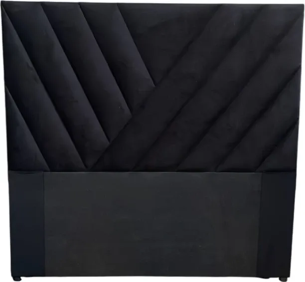 Velvet Queen Black Headboard Bed Frame