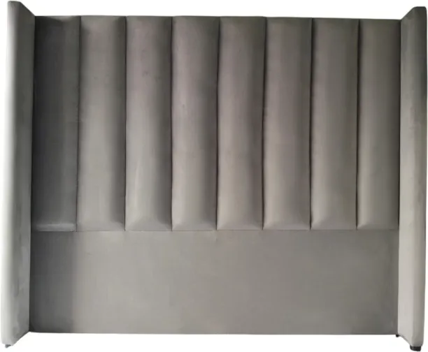 I&S Lihle Double Size Headboard Velvet material Bed Frame