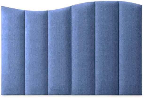 Designer Concepts Magnolia Upholstered Boucle Headboard Queen Blue Bed Frame