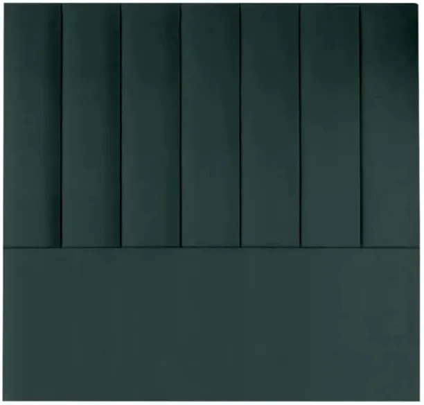 Comfy Home Furnitures Panel Velvet Headboard Green Double Bed Frame