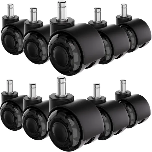 Tuochi Office Chair Wheels 2" Dual-Wheels Roller Blade Rubber Chair Casters Replacement, Heavy Duty…