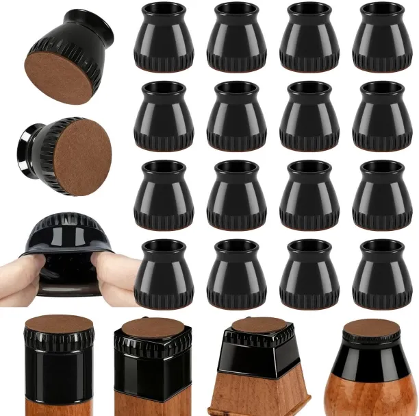 Tuochi Chair Leg Floor Protectors, 24 Pack Silicone Furniture Pads for Hardwood Floors, Anti-Scratc…