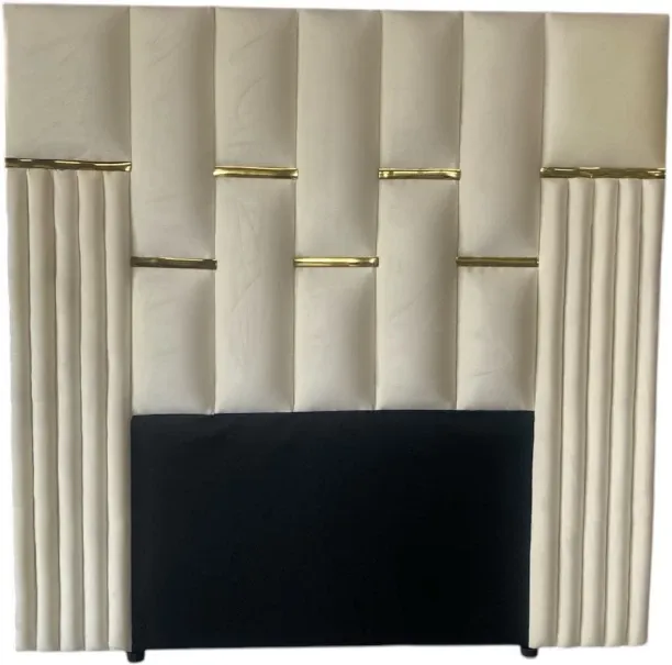 Bedplanet Furniture Cream Solum-I Double Headboard Bed Frame