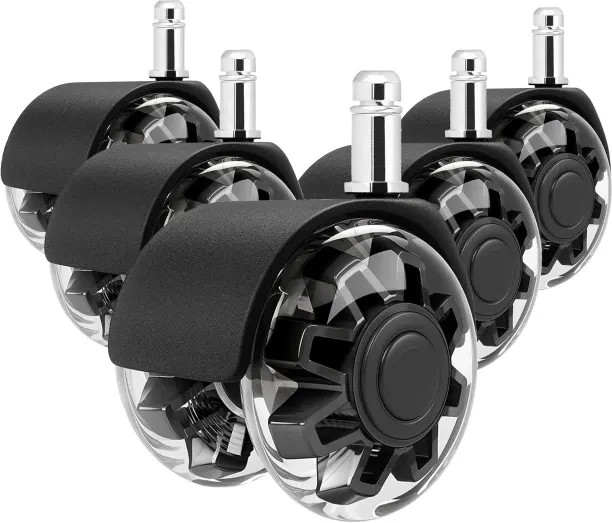 Banglii Office Chair Caster Wheels Set of 5,2.5 inch Heavy-Duty Rollers Chair Wheels,Universal Size…