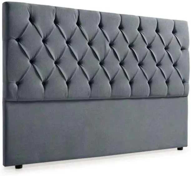 Dreamy Comfort Deep Buttoned Velvet Headboard Bed Frame