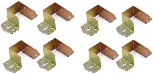 Banglii 8pcs Hanging Buckle Bed Beam Wooden Square Bracket, Bed Corner Metal Bracket, Bed Hanging C…