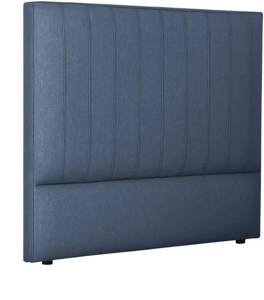 dc Liora Upholstered Linen Headboard Double Indigo Bed Frame