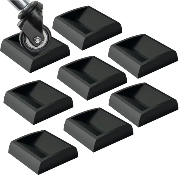 Tuochi Bed Stoppers & Furniture Cups 8pack 2"x2" - Premium Silicone Casters Furniture Wheel Stopper…