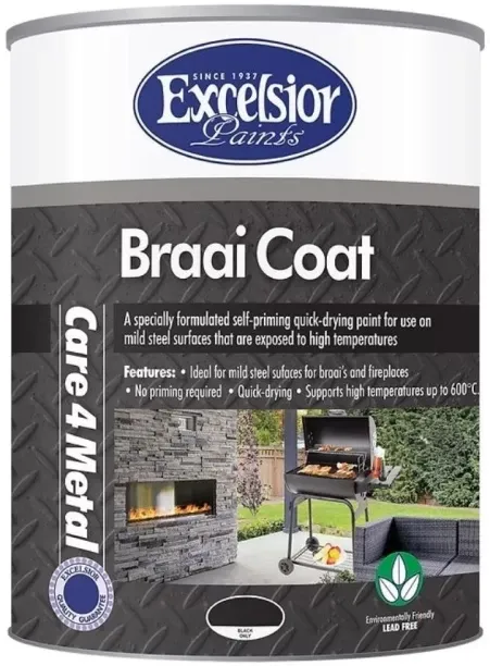Excelsior Braais and Fireplaces Paint For Laminate Surface, Metal Surface