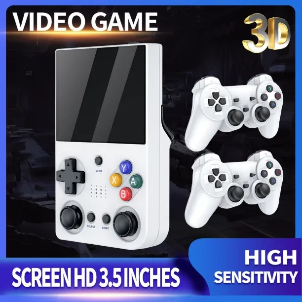 Moucles 3.5 Inch HD Handheld Retro Game Console with 2 Wireless Controllers, Portable 3D Video Game…