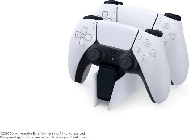 CHARGING STATION Playstation 5 Dualsense Controller – Glacier White (PS5) Gaming Adapter Compatible…