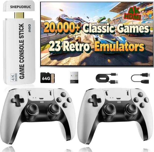 TAOJAING 2026 Upgraded Retro Gaming Console, Retro Game Stick, 4K HD HDMI TV Game Stick, Built-in C…
